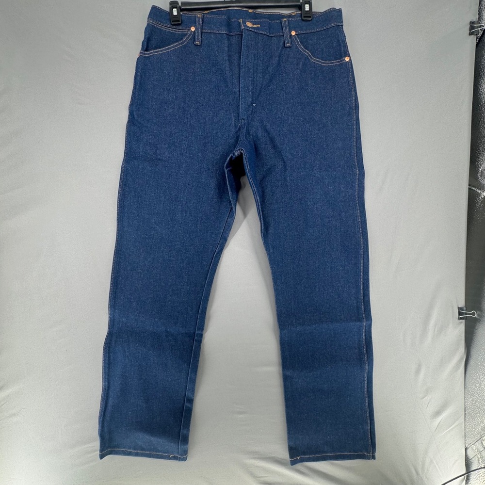 NWOT Wrangler 13MWZ Cowboy Cut‎ Original Fit Jeans Mens 38x32 Indigo Blue Denim